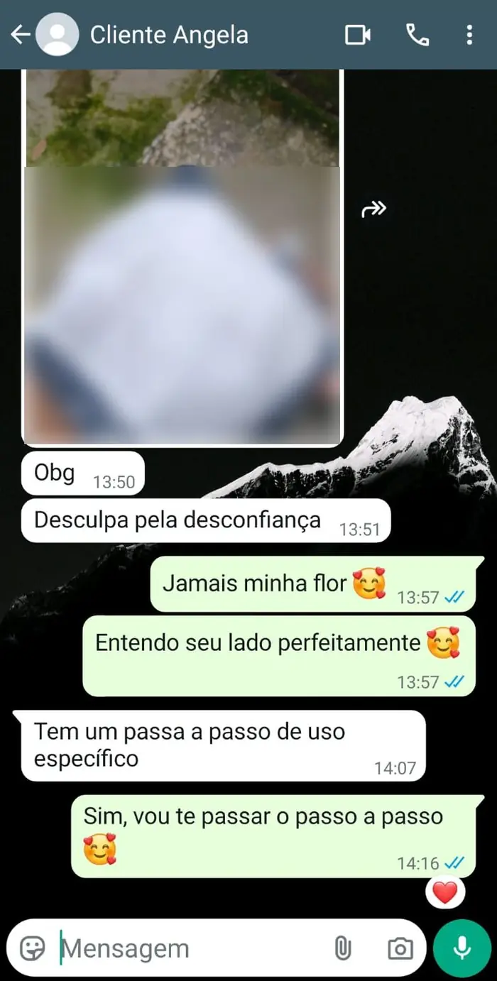Cliente recebendo o pacote do pedido em casa